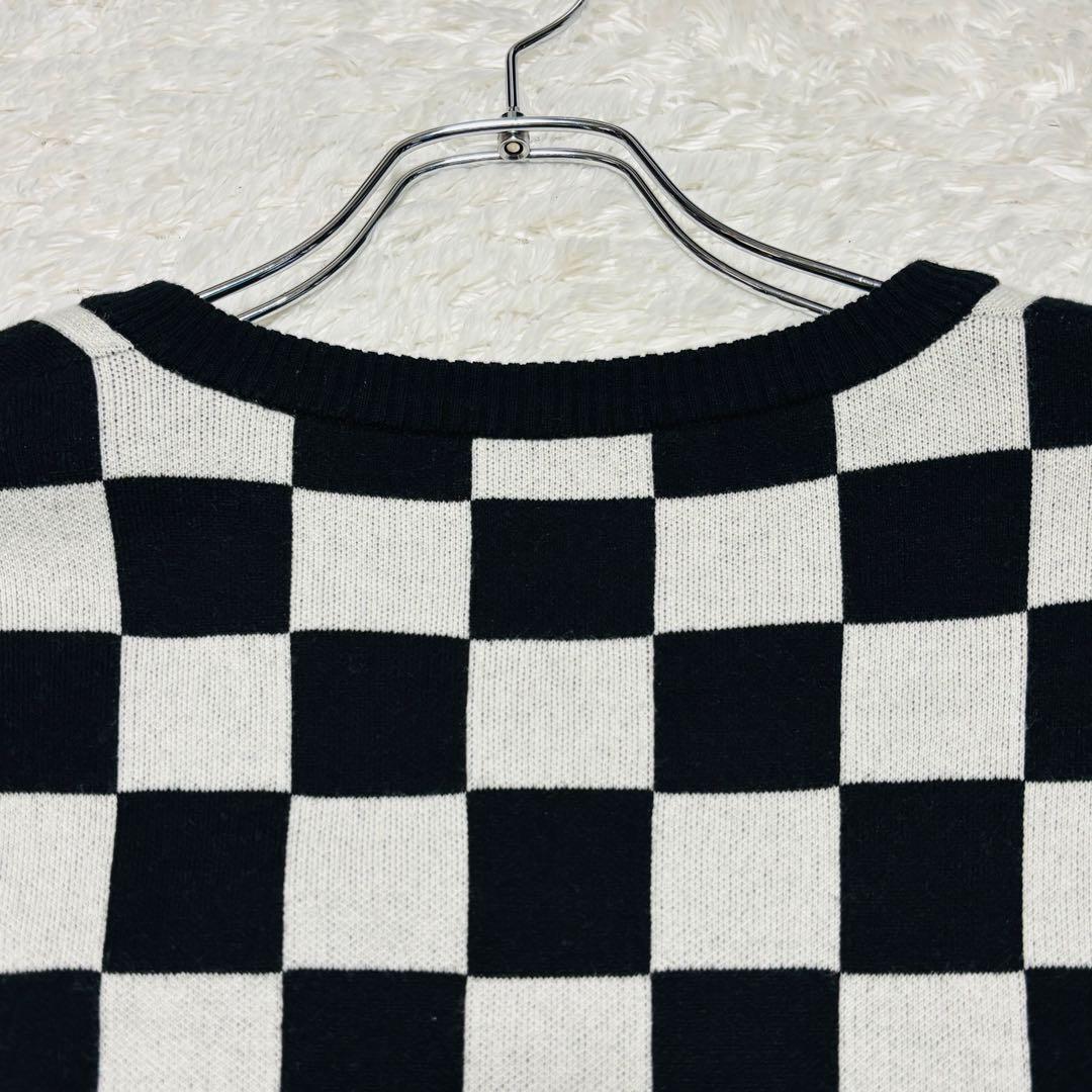 希少 ビームスゴルフ 別注 フレッドペリー 防風 セーター チェッカーフラッグ柄