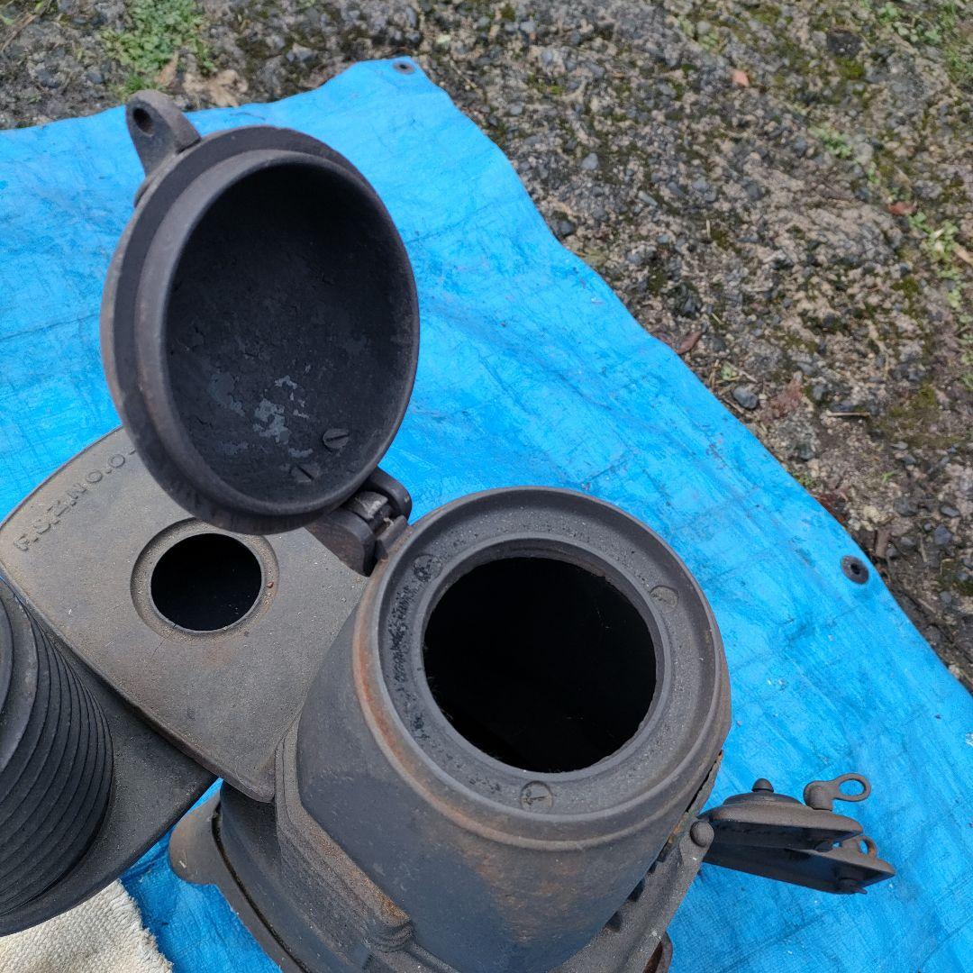 福禄ストーブ 高さ48cm 重さ21kg 梱包発送たのメル便 鋳物 石炭 薪