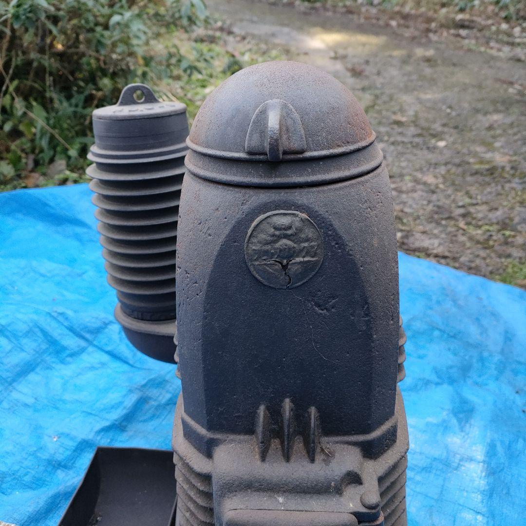 福禄ストーブ 高さ48cm 重さ21kg 梱包発送たのメル便 鋳物 石炭 薪