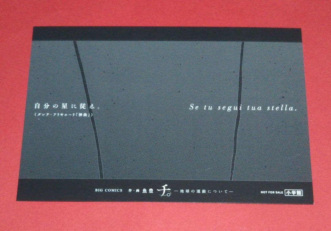 チ。―地球の運動について― 特典　イラストカード　ラスト全５種５枚セット　激レア