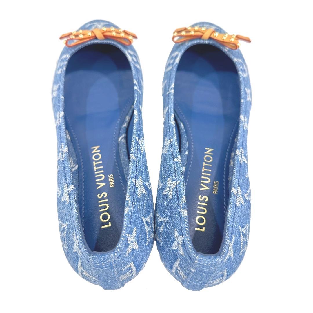 【未使用品】LOUIS VUITTON ヴィトン デニムバレリーナシューズ