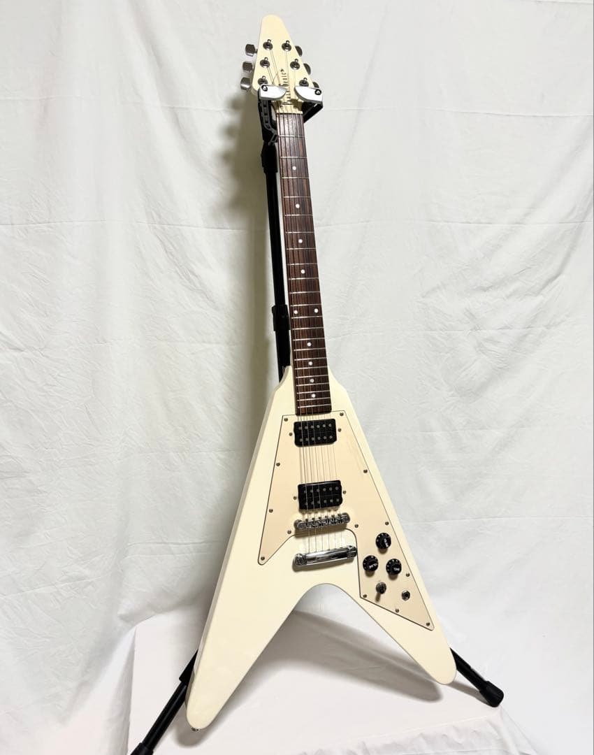 【新品弦張替済】Photo Genic エレキギター フライングV