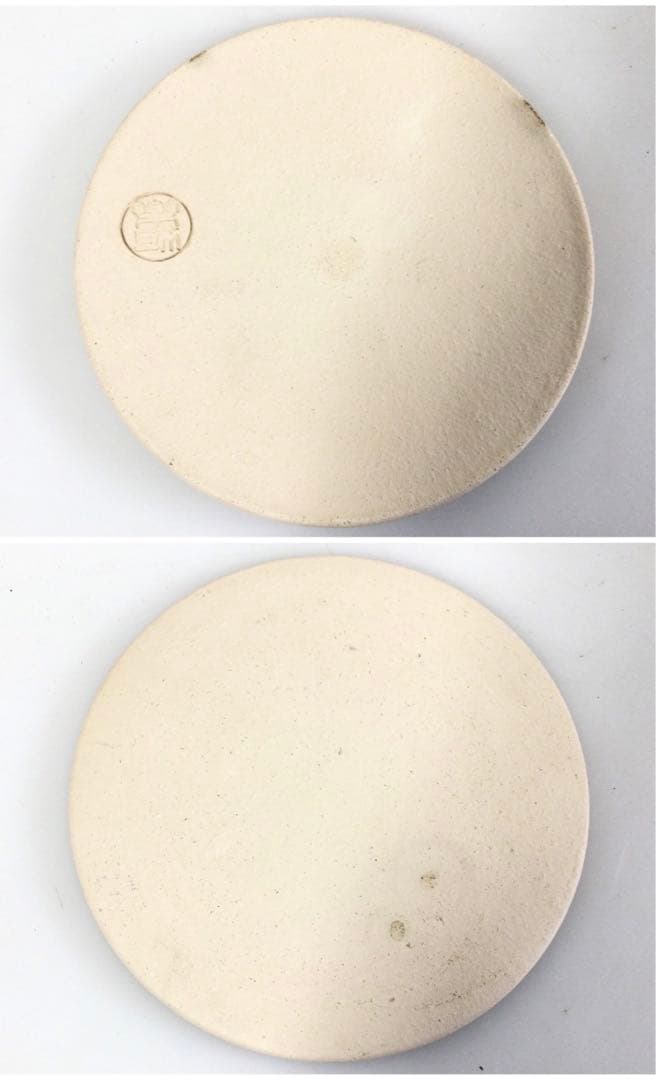 風炉火鉢 焼物 陶印有 底瓦付 茶道具 L194