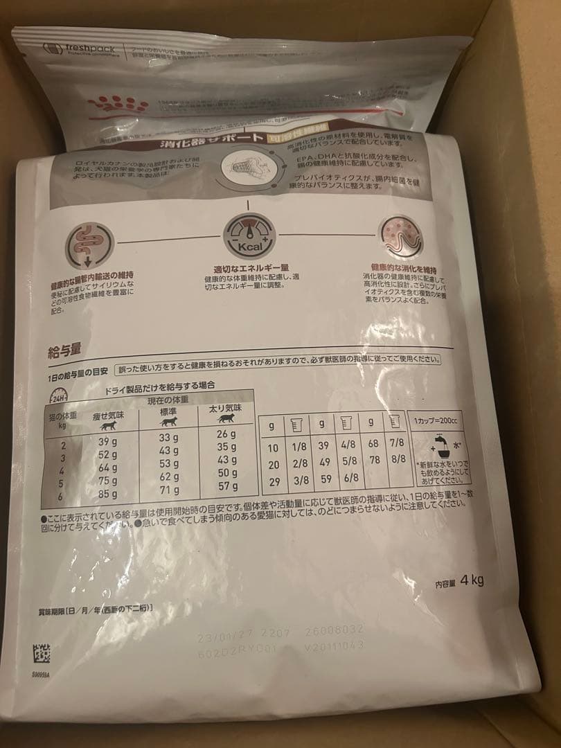 猫 消化器サポート 可溶性繊維 4kg 療法食 オリジナルロゴペーパーセット