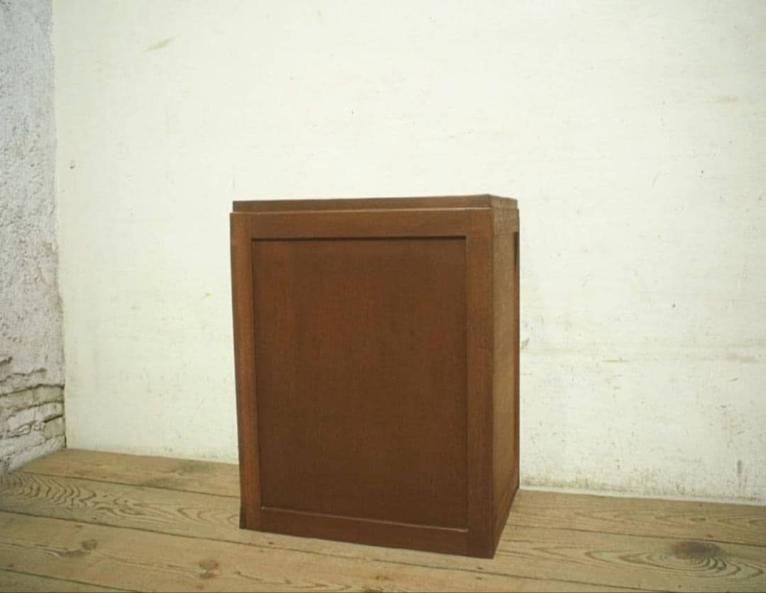 1109 ヴィンテージ　ラワンの袖机　サイドテーブル　収納棚　引き出し　レトロ