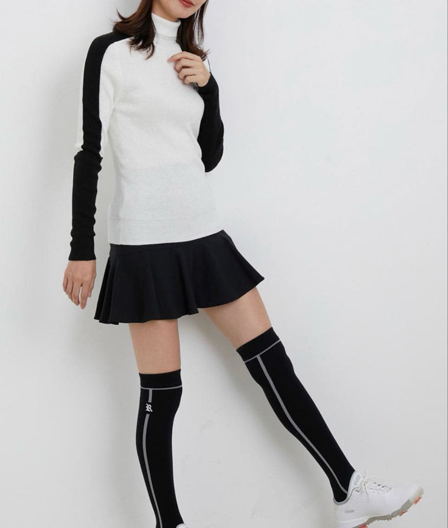 値下げ　新品タグ付き　JUN & ROPE 裏起毛フレアースカート 黒 L