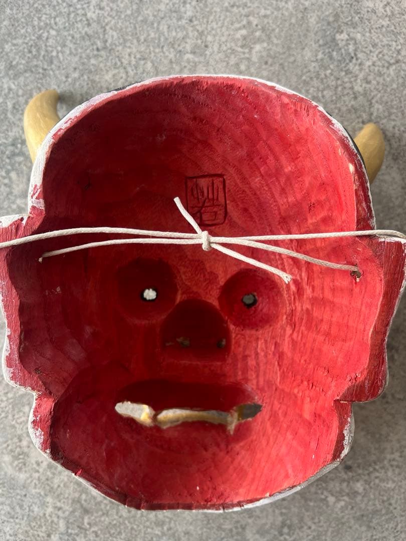 能面（般若）木彫