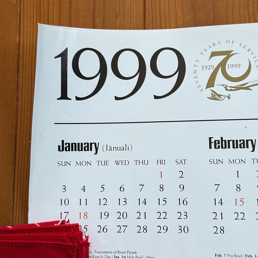 99年旧ロゴHAWAIIAN AIRハワイアン航空オリジナルカレンダーポスター7