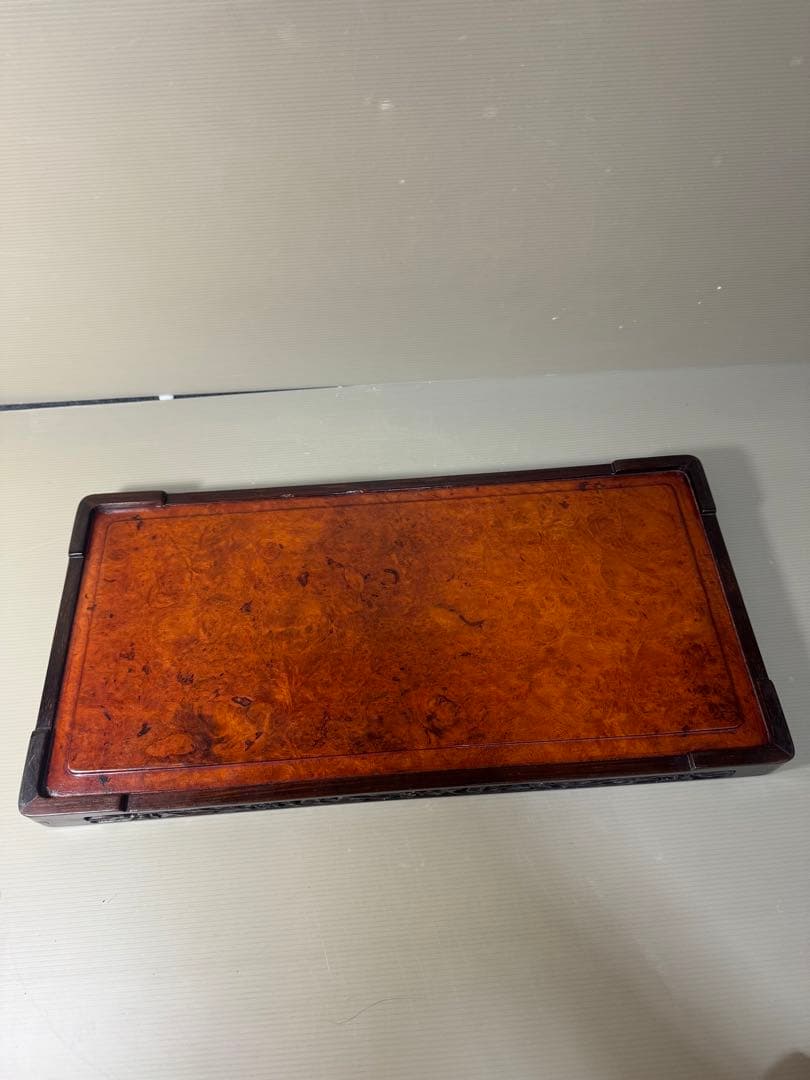 2391 唐木 煎茶盆 煎茶道具 お盆　時代物