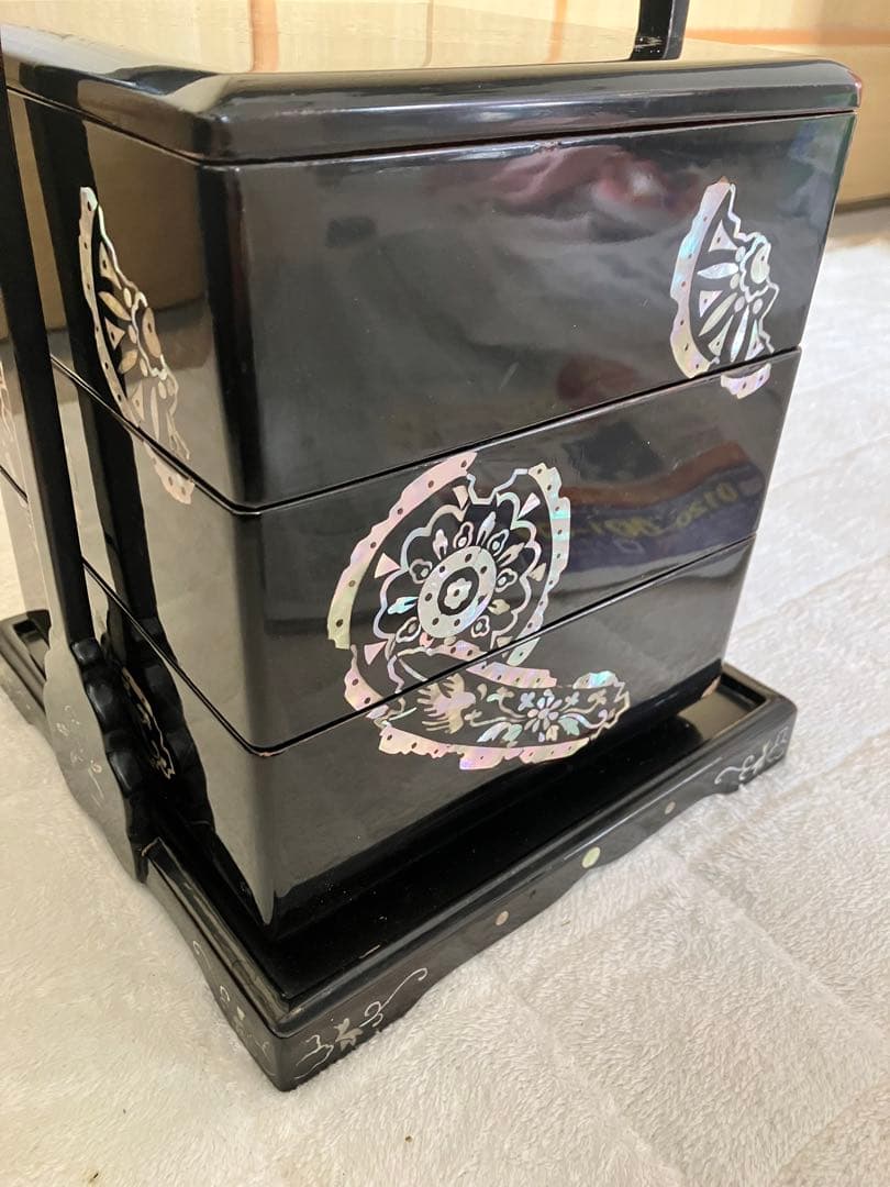 螺鈿重箱 3段 骨董