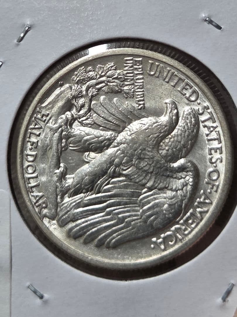 (稀少年号)アメリカ　ウォーキング リバティ 50セント銀貨　1933 S