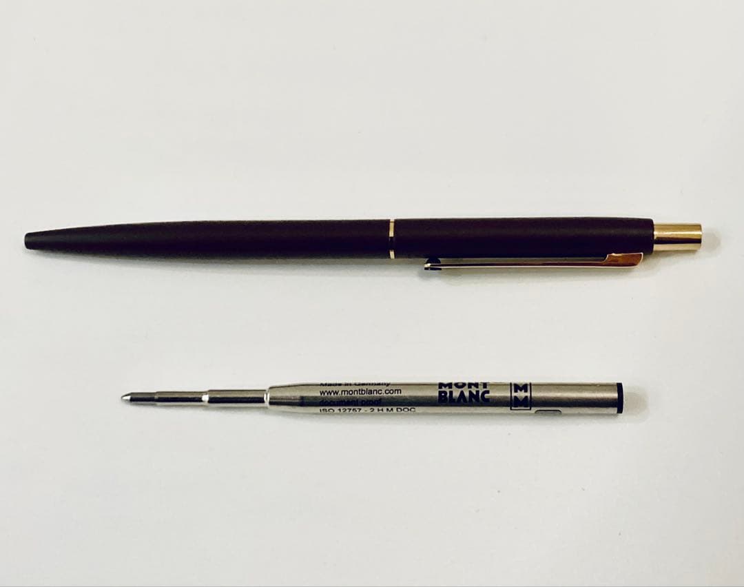 ドイツ製◆モンブラン 高級ボールペン Sライン MONTBLANC 1980s茶