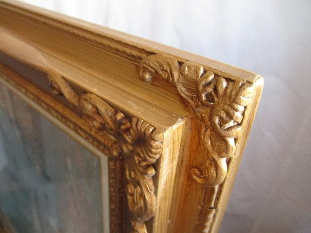 油絵　絵画　額入り　肉筆　風景画　パリ　作者不明　大きい　ガラス込み　F10号