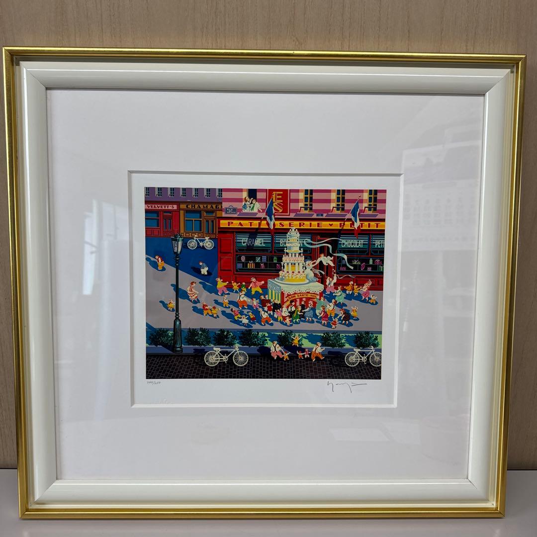 シ*ル様 ヒロ・ヤマガタ「ウェディングケーキ」シルクスクリーン 直筆サイン 絵画