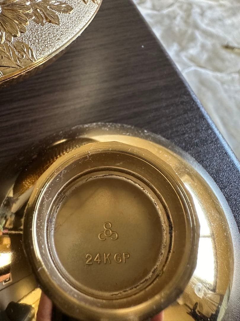 金の屠蘇器セット　金メッキ　銚子　盃　骨董品　アンティーク　お屠蘇　屠蘇器