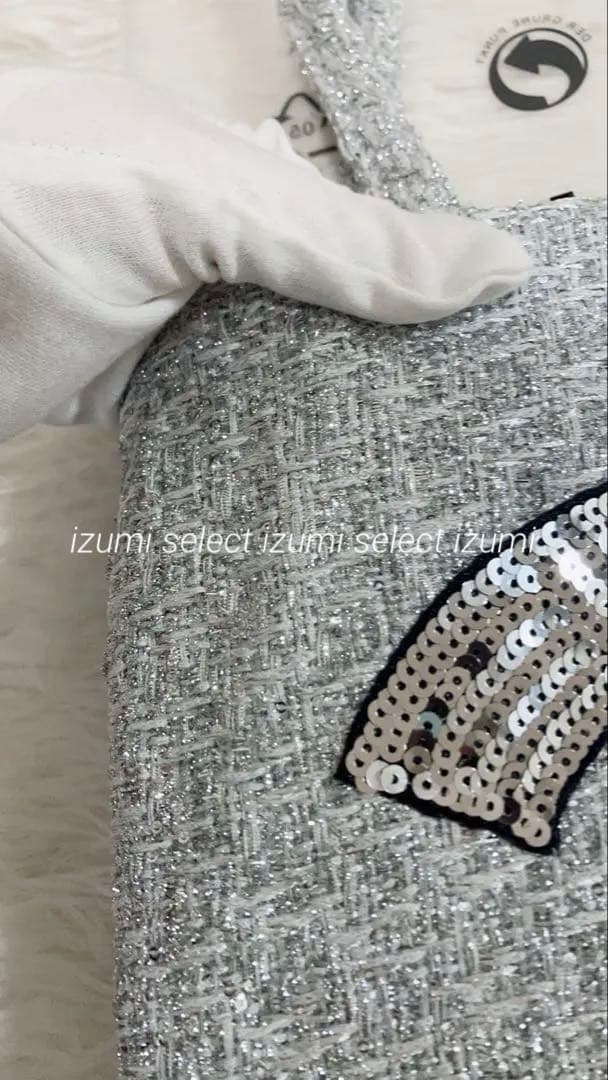 新品非売品　CHANELノベルティ　ビューティーノベルティバッグ　スパンコール