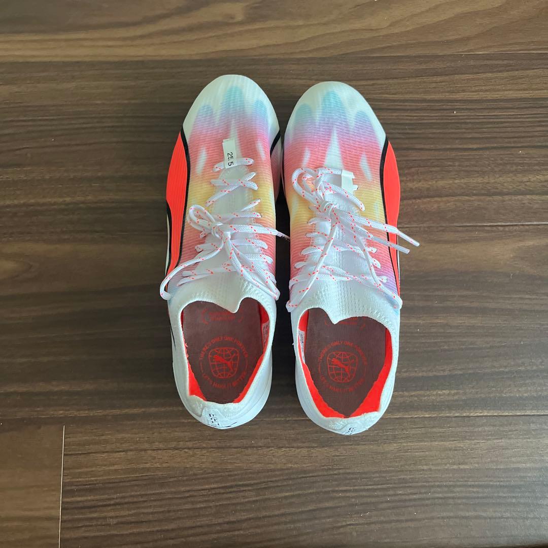 PUMA ULTRA PRO 25.5cm ホワイト/オレンジ/ピンク