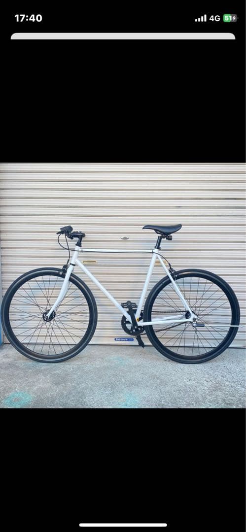 シングルギア ピストバイク 700C ホワイト