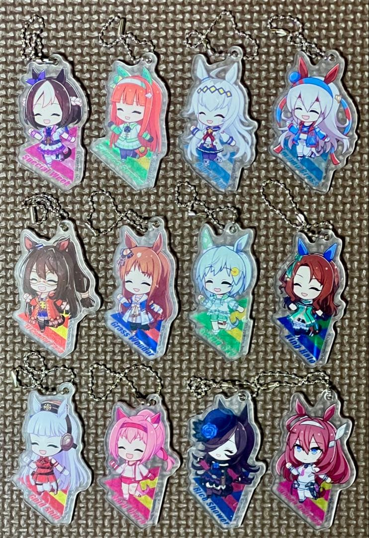 ウマ娘 アクリルスタンド アクリルキーホルダー アクリルブロック 全12種×3