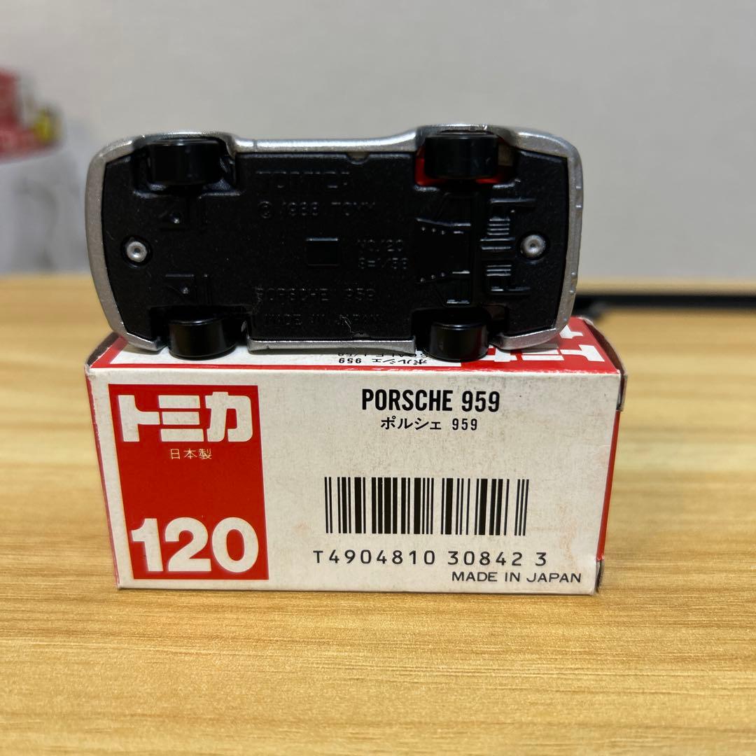 日本製トミカ赤箱 ポルシェ 959 シルバー 1/58
