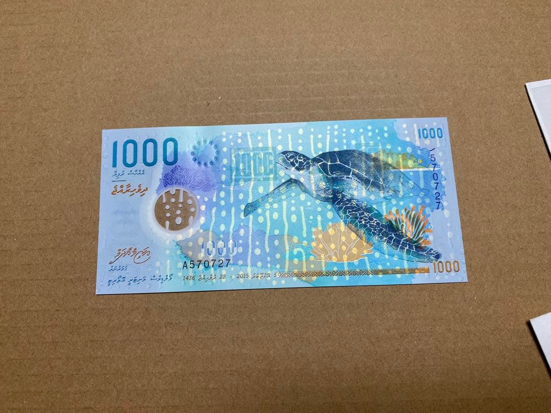 モルディブ 1000ルフィヤ