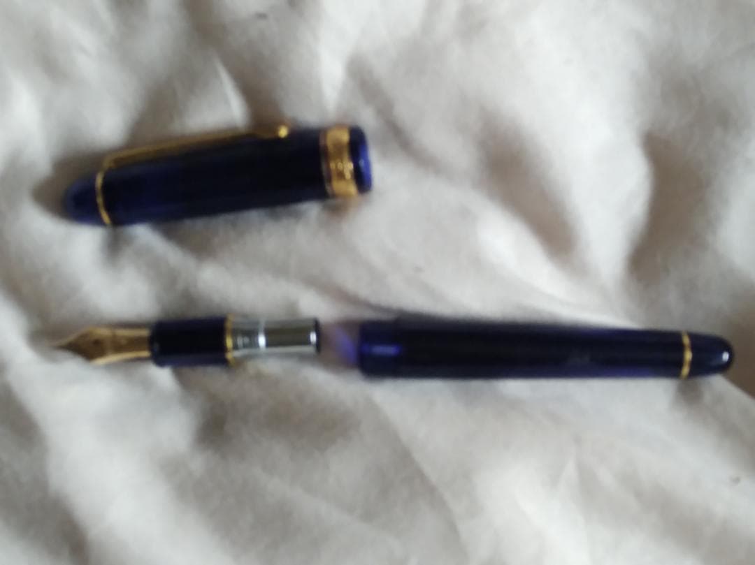 プラチナ　万年筆　3774　ブルー　センチュリー
