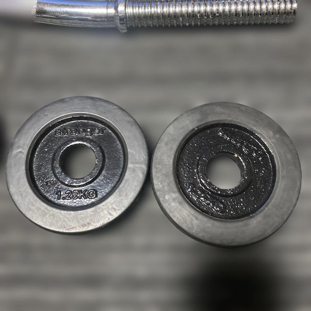 Ｗバーセット。5kg2.5kg1.25kgプレート