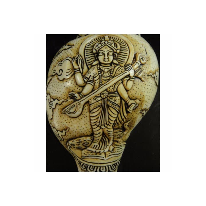 ◆チベット密教法具　法螺貝（シャンカ）弁財天（サラスヴァティー）2
