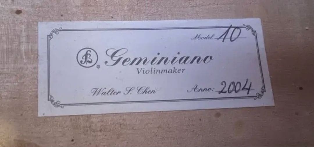 【ヴィオラ】geminiano no.10 チェロ4/4【ハードケース付】