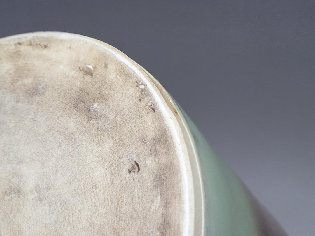 青釉 辰砂 窯変 大型筆筒 宋元時代 幅約16.4cm