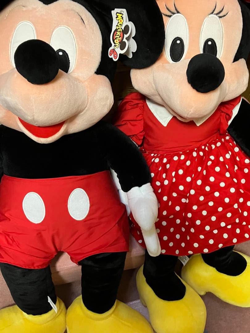 アメリカアナハイムディズニーで購入はミッキー＆ミニー超特大ぬいぐるみ
