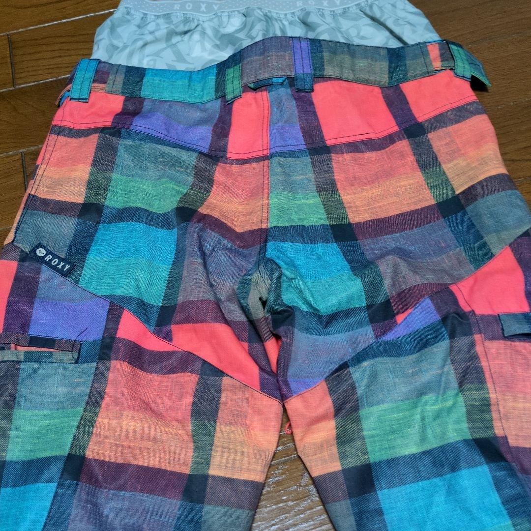 【美品】ROXY　スノボウェア　上下セット　L　マルチカラー　カラフル