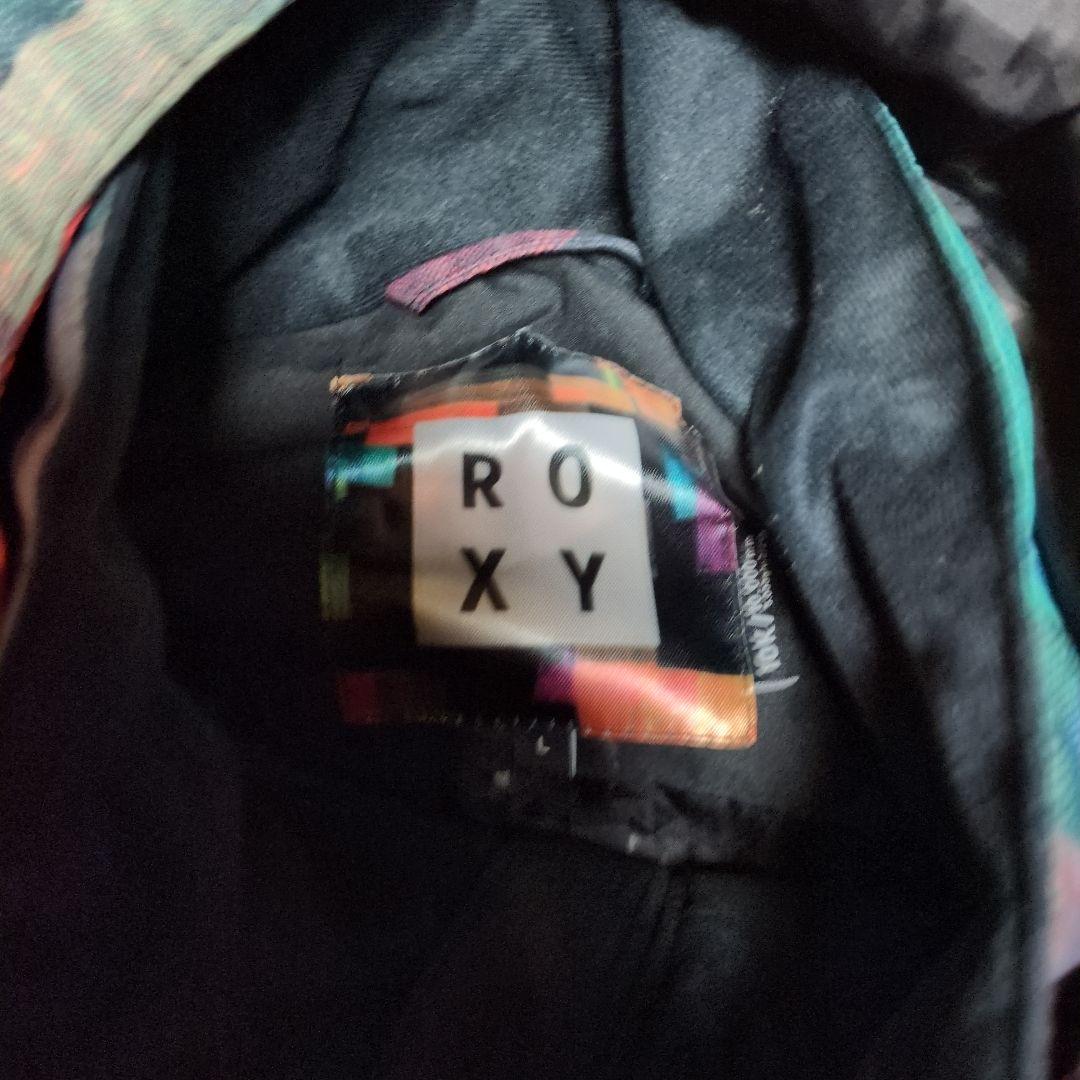 【美品】ROXY　スノボウェア　上下セット　L　マルチカラー　カラフル