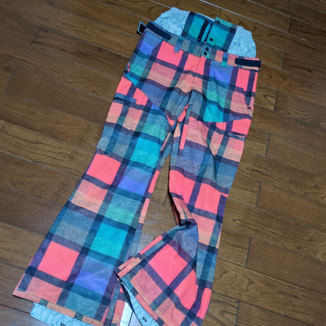 【美品】ROXY　スノボウェア　上下セット　L　マルチカラー　カラフル