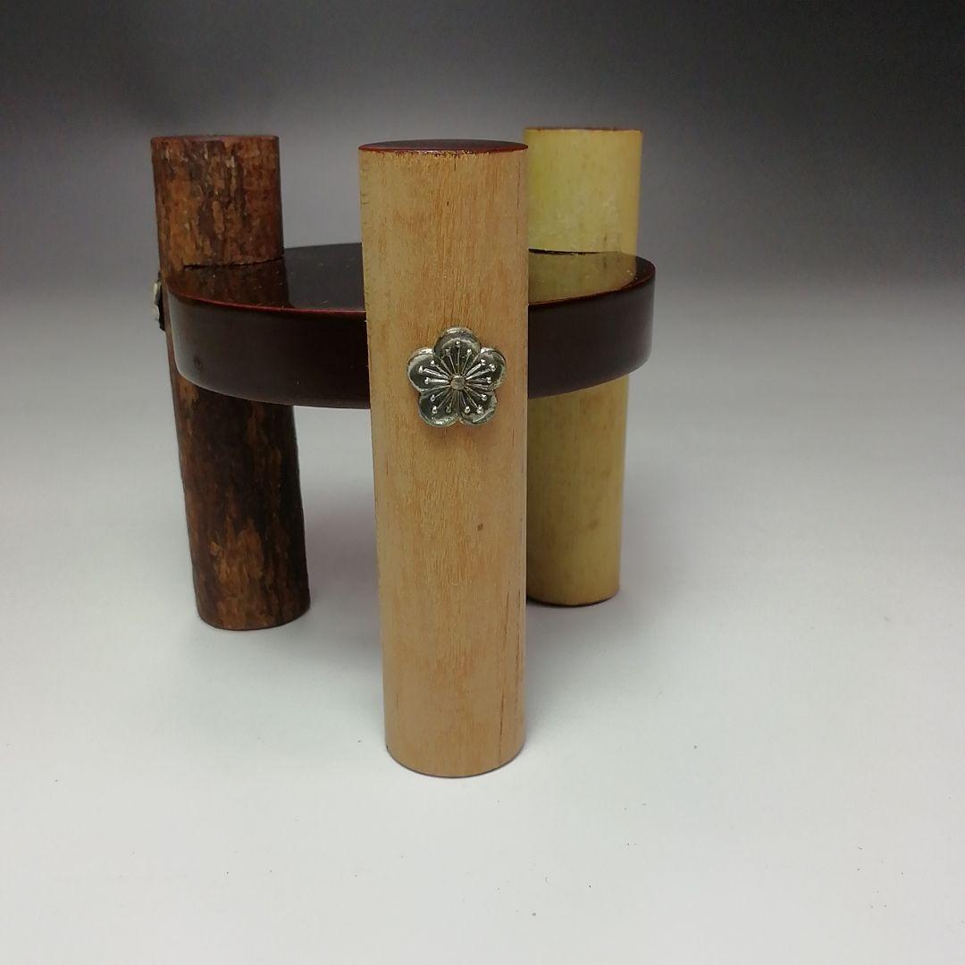 Ｓ３２４　蓋置　『松竹梅』『平安　伊藤表正作』『木製』　共箱　茶道具