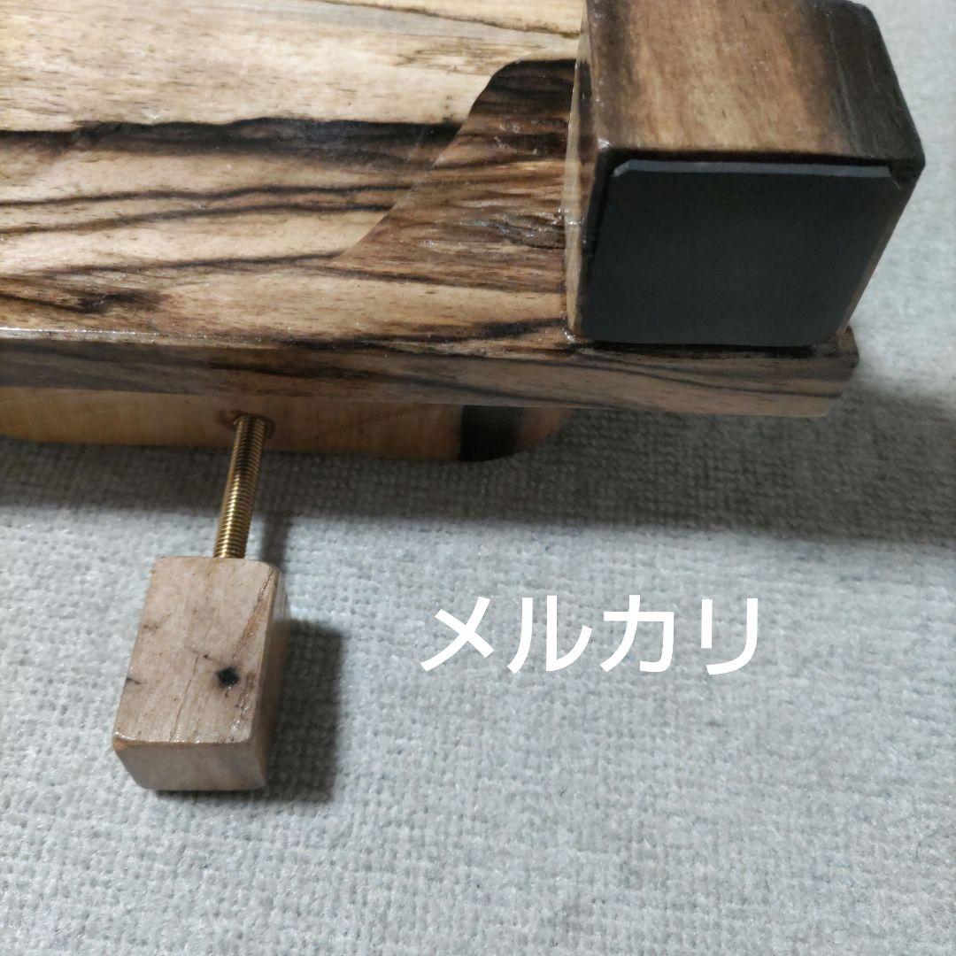 黒柿　くり抜き手作りへらお膳　ヘラお膳　左用