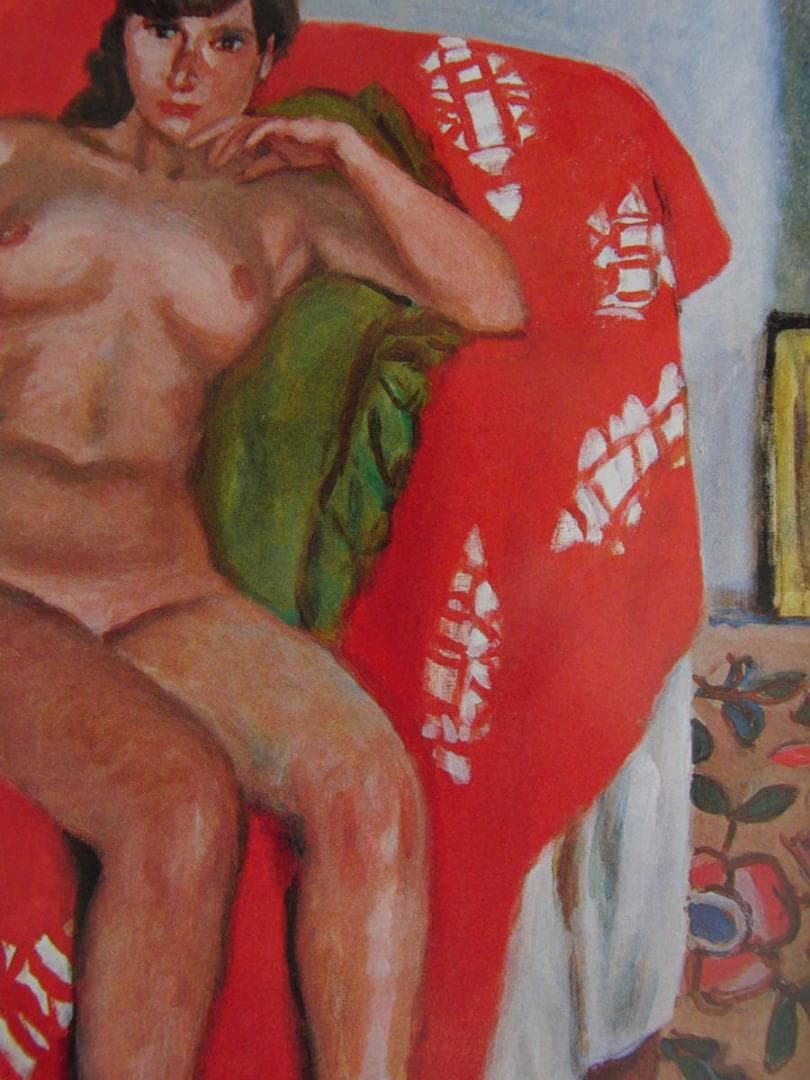 田村孝之介、【画室の裸婦】、希少な額装用画集より、新品額装付、状態良好