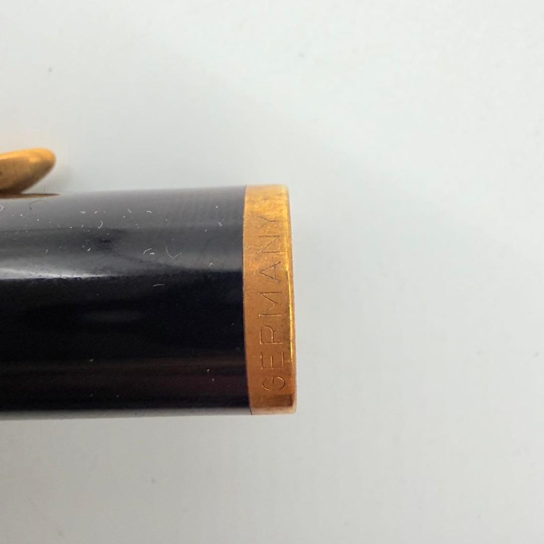 ★ペリカン Pelikan 万年筆 グリーンマーブル ペン先F 中古