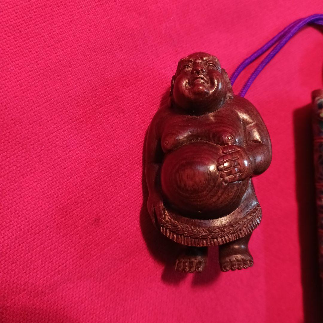 印籠　銅線有線七宝　根付け　緒締め玉付き　古物