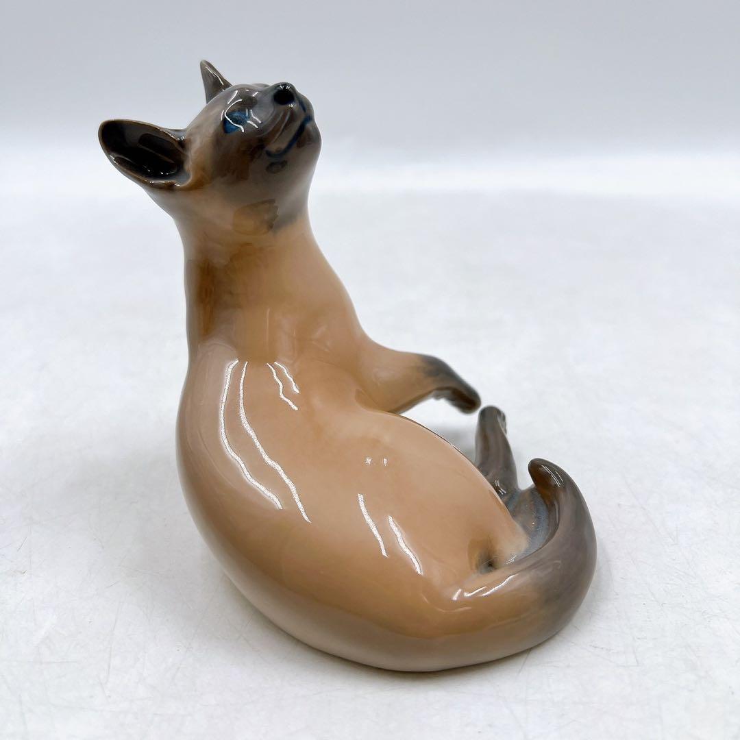 極美品 ロイヤルコペンハーゲン フィギュリン シャム猫 2862 陶器 置物 猫