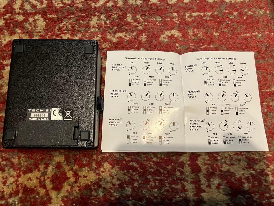 TECH 21 GT2 サンズアンプ SansAmpギター用エフェクター