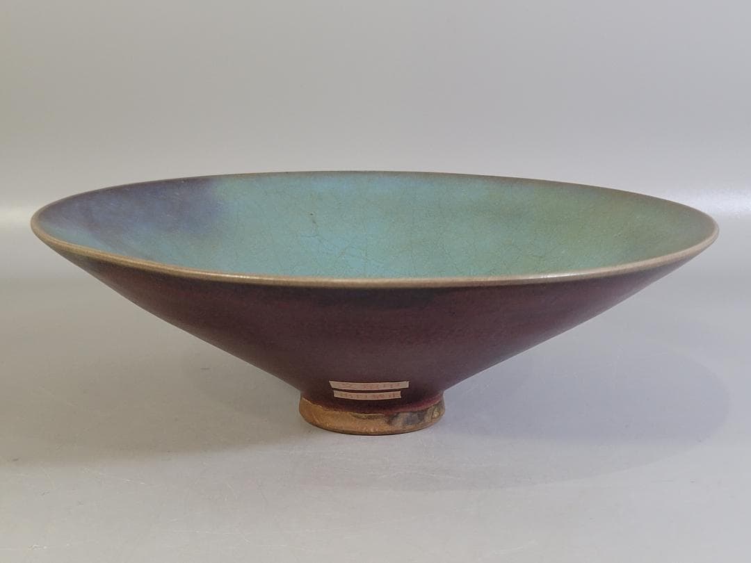 鈞窯　天藍釉紫斑　茶碗