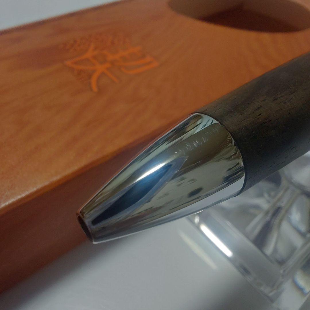 上杢！ 工房楔 黒柿孔雀杢 ルーチェペン ボールペン