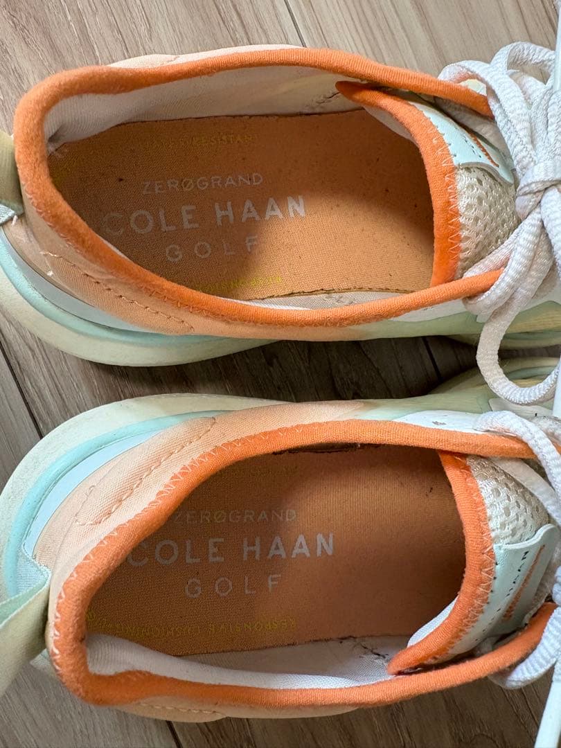 ココ コールハーン ゴルフシューズ 24.5 7 1/2ホワイト/オレンジ