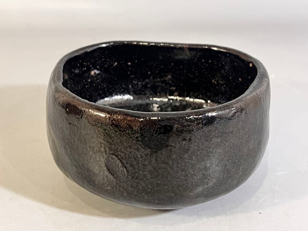 ZE433 茶道具 黒楽茶碗 書紙付