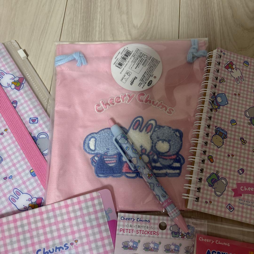 チアリーチャム　ファイル　ノート　シール　キーホルダー　ボールペン　巾着