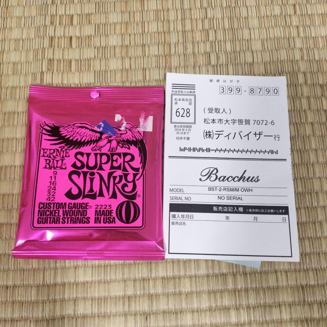 Bacchus Universe Series BST-2 ホワイトエレキギター