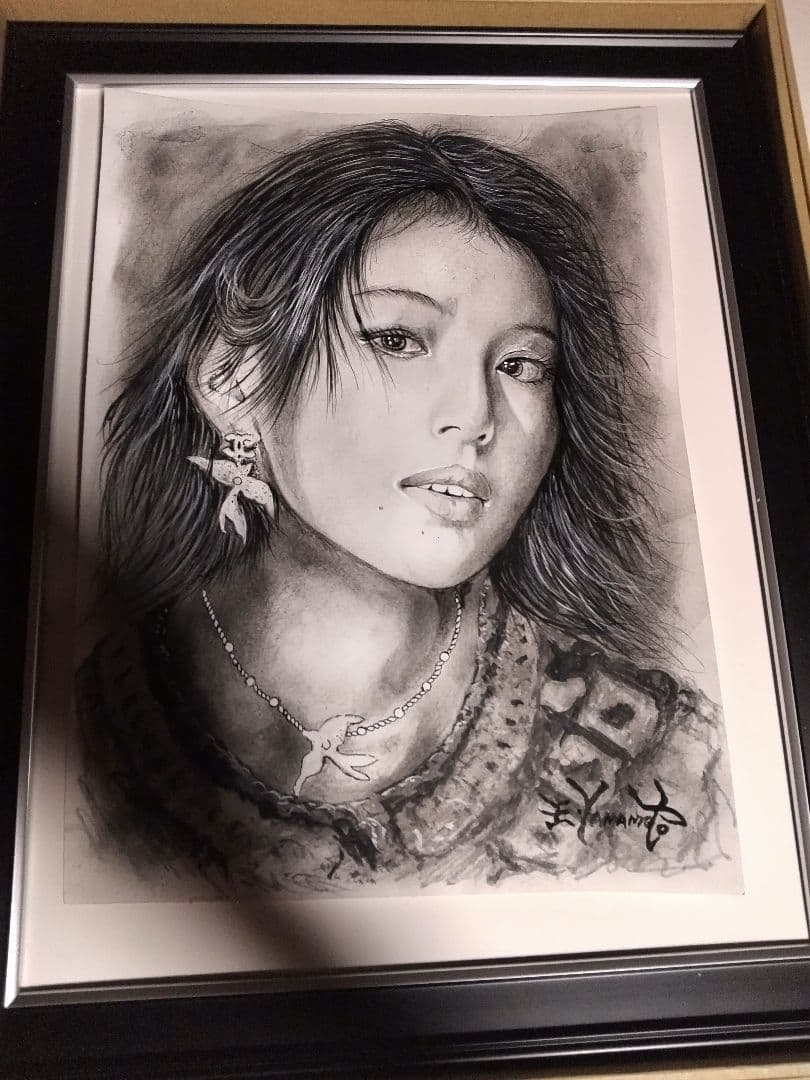 裸婦、美人画、4F朝の光D山本英二、真作、肉筆、新品額縁、１点物、高塚省吾。