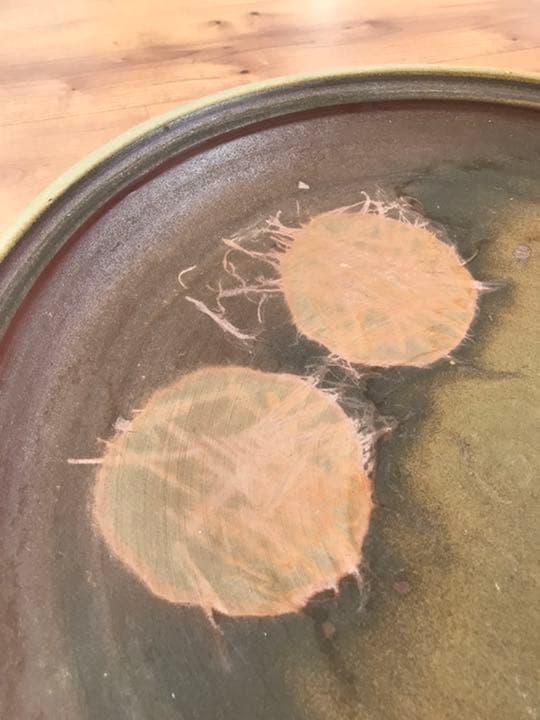 【陶芸作家】備前焼・大皿(飾り皿)台付