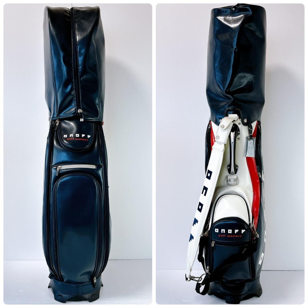 オノフ　キャディバッグ　9型　ネイビー／ONOFF　トリコロール